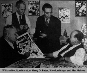 William Moulton Marston, Harry G. Peter, Sheldon Mayer, Charlie Max Gaines - Click
for Bigger Image in a New Page